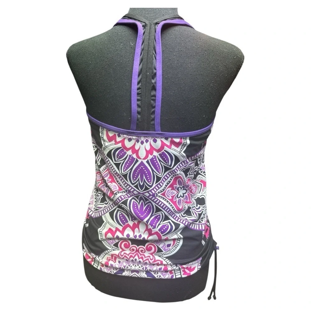 Athleta Tankini Swim Top Racerback Size medium - Picture 4 of 12